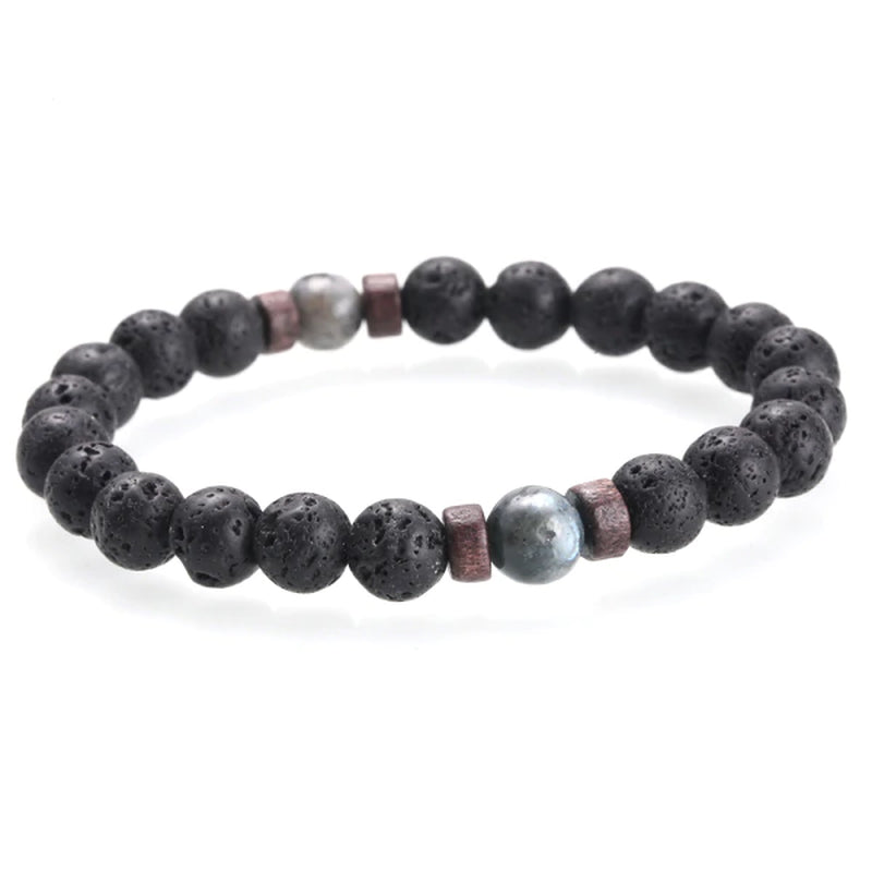 Men Bracelet Natural Moonstone Bead Tibetan Buddha Bracelet Chakra Lava Stone Diffuser Bracelets Men Jewelry Gift Drop Shipping